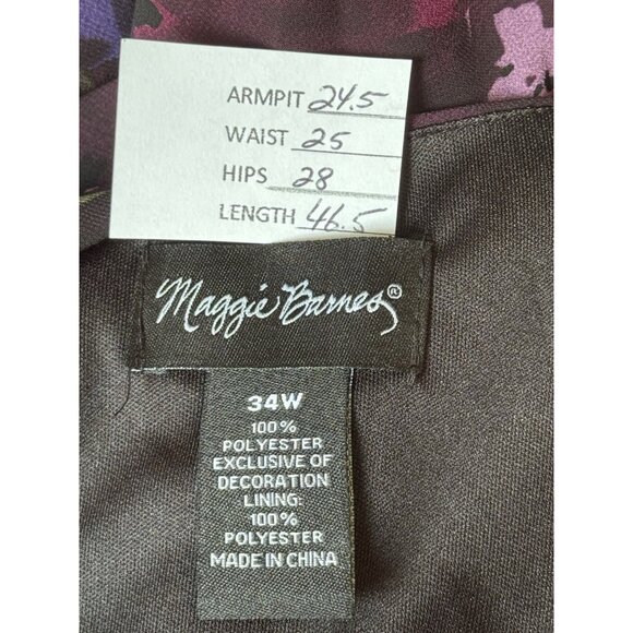 Maggie Barnes Womens Midi Dress Sz 36W Drape Neck Whimsigoth Dark Fairy Ethereal - Picture 2 of 11